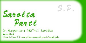 sarolta partl business card